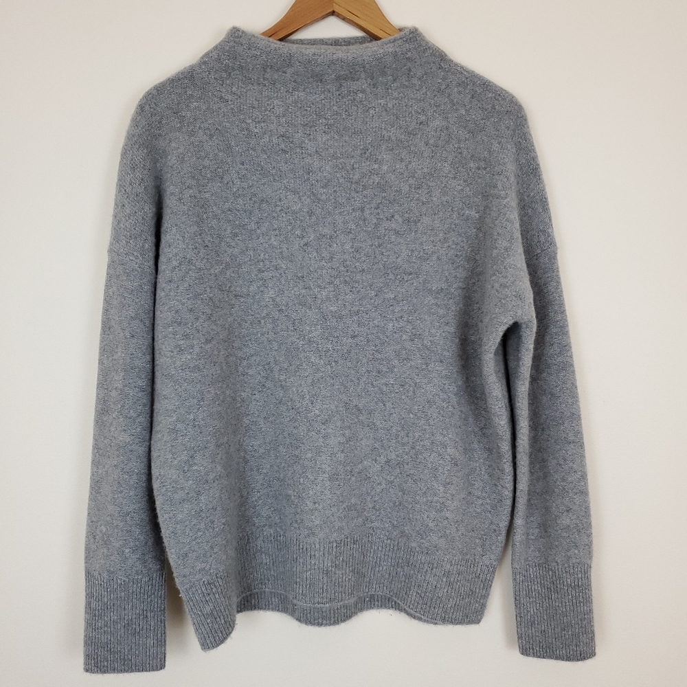 Vince Plush Boiled Cashmere Funnel Neck Pullover Sweater